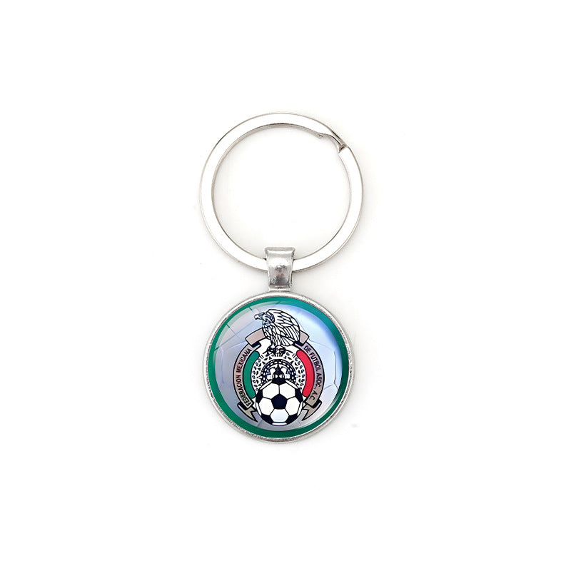 Alloy Keychain with Time Gem Pendant