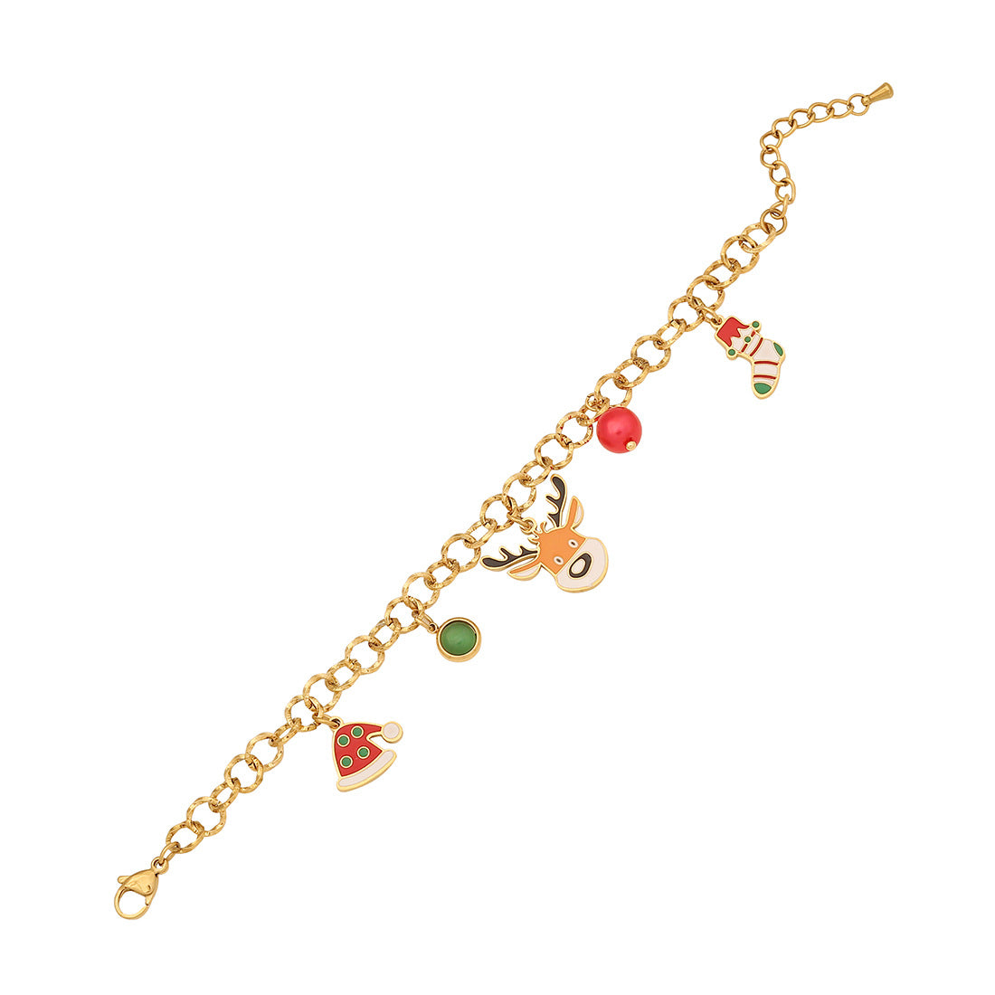 Collana Pendente Minimalista con Renna Natalizia in Acciaio Inossidabile con Finitura Galvanizzata da Donna