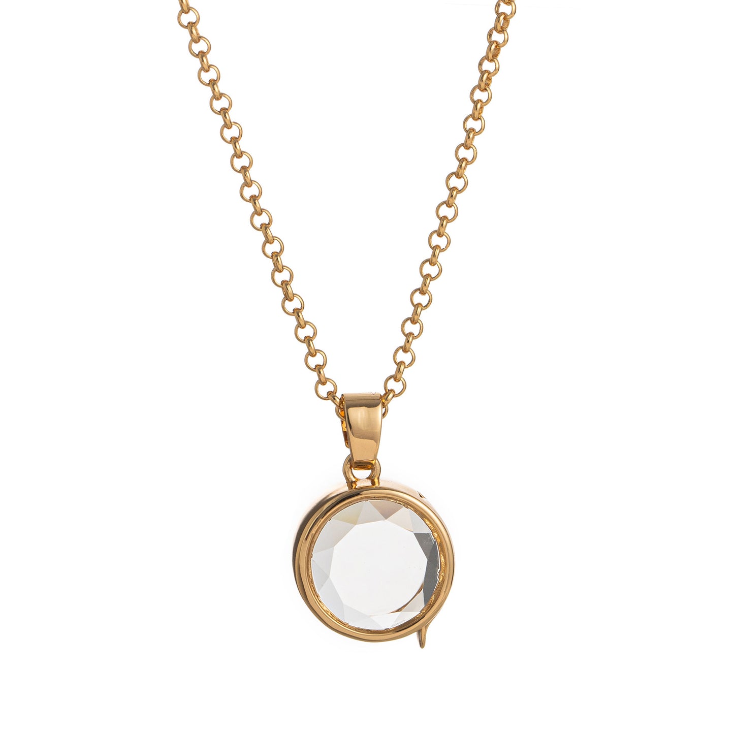 Vintage 14K Gold Plated Brass Geometric Round Locket Charm Bar for DIY Necklace
