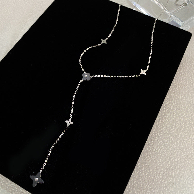 Sporty Casual Gold Plated Titanium Steel Necklace Unisex