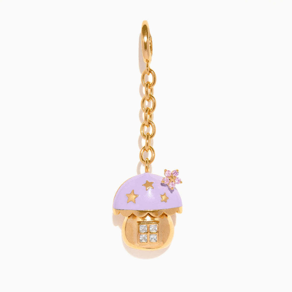 Sweet Floral Plant Stainless Steel Plated Keychain with Tassel for Women