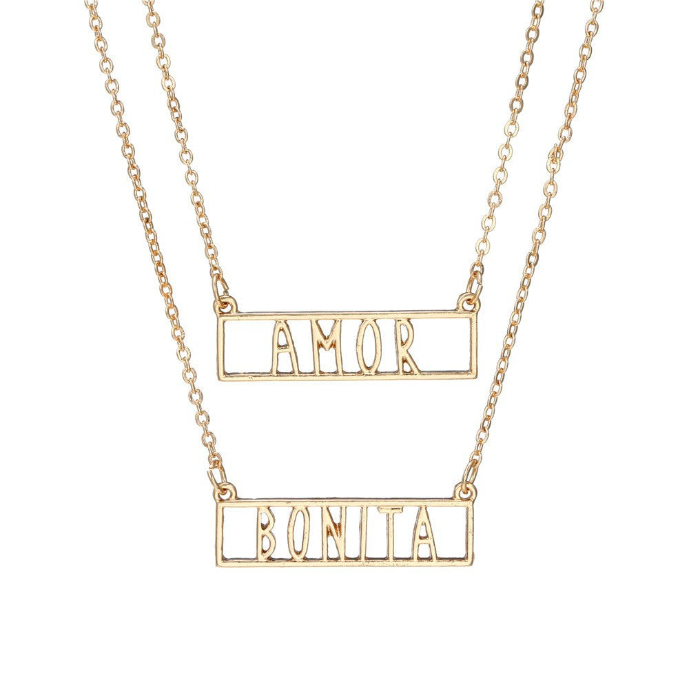 Casual Geometric Alloy Ball Chain Necklace