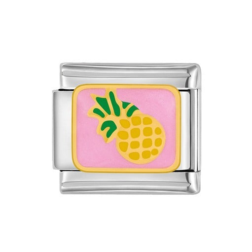 Sweet Cartoon Plated Stainless Steel DIY Charm Bar Bracelet Unisex