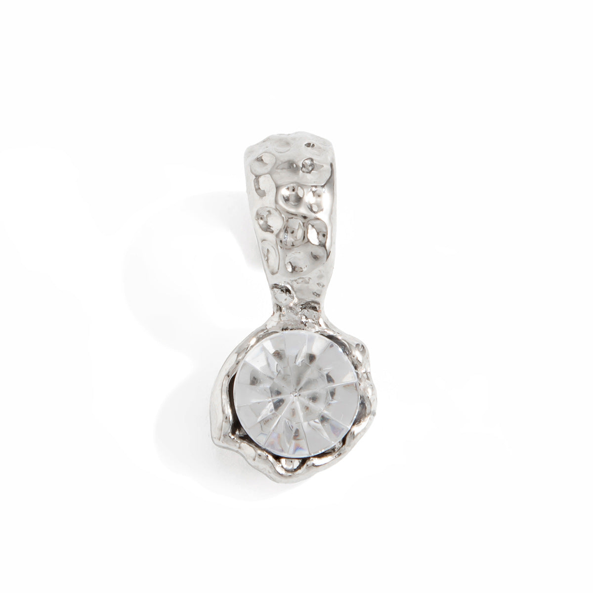 Minimalist Geometric Rhinestone Plated Zinc Alloy C-Shaped Ear Clip for Women