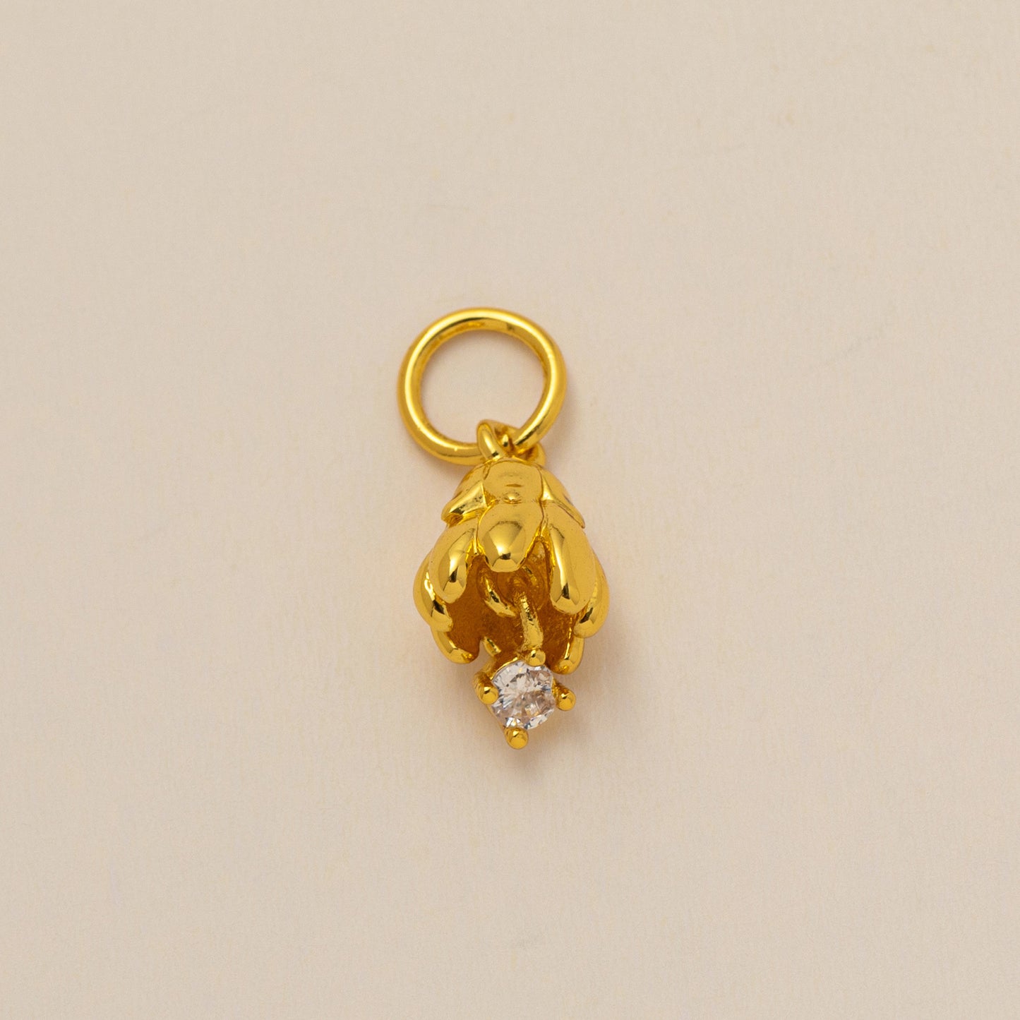 December Birthstone Cubic Zirconia Plated Brass Charm Bar Pendant for DIY Necklace Unisex