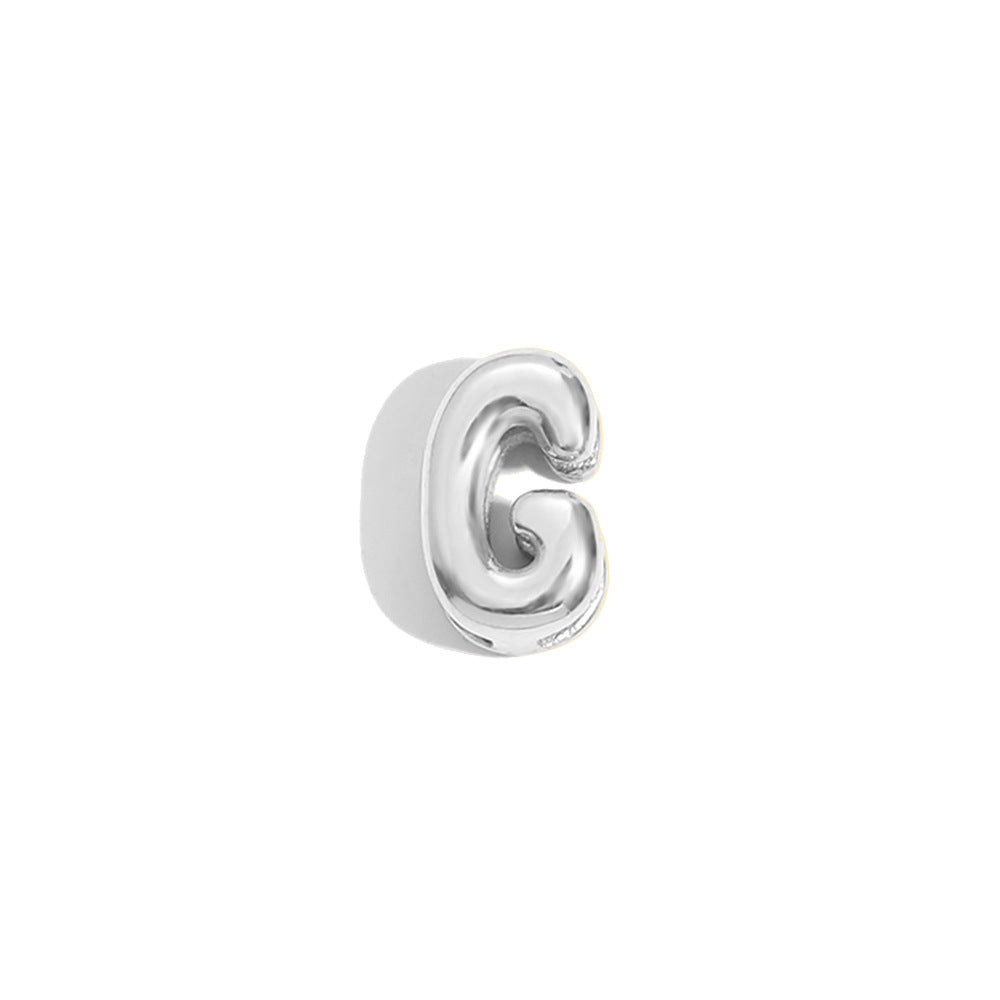 Collana Minimalista con Ciondolo a Lettera da Donna in Acciaio Inox con Placcatura in Oro 18K Design Cavo