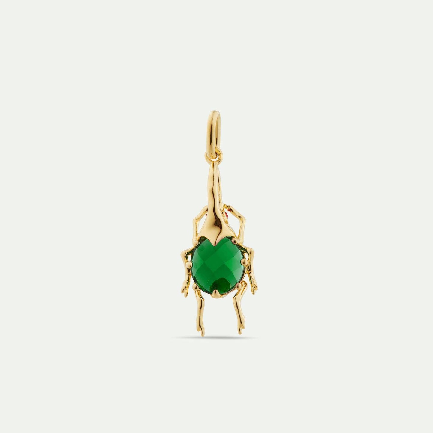 18K Gold Plated Brass Animal Charm Bar Necklace for Unisex