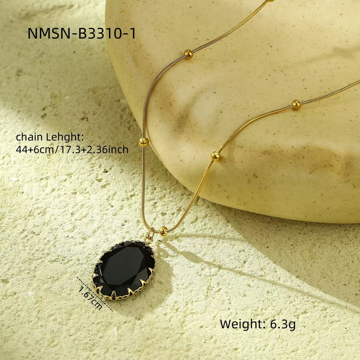 Vintage Minimalist Stainless Steel Pendant Necklace with Rhinestone Inlay for Women