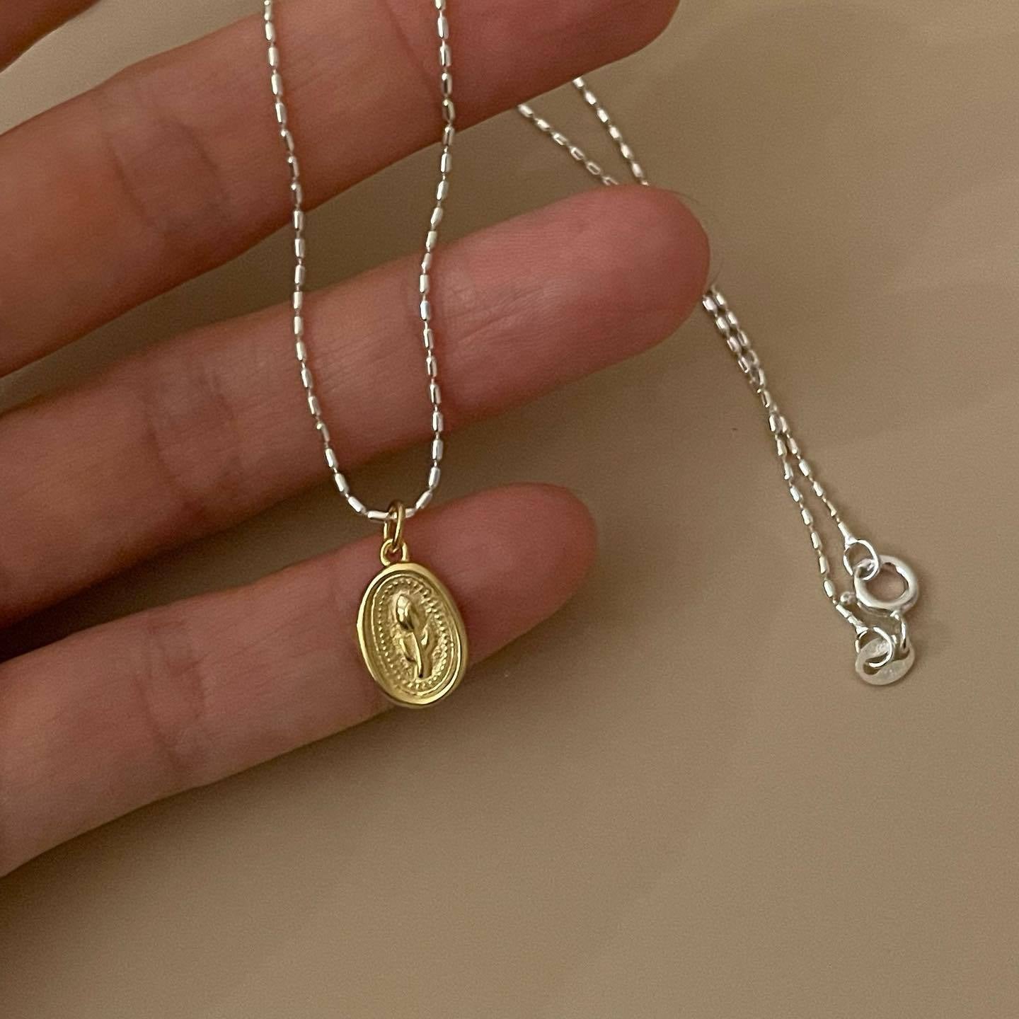 Minimalist Floral Tulip Pendant Necklace in 925 Sterling Silver with Snake Chain