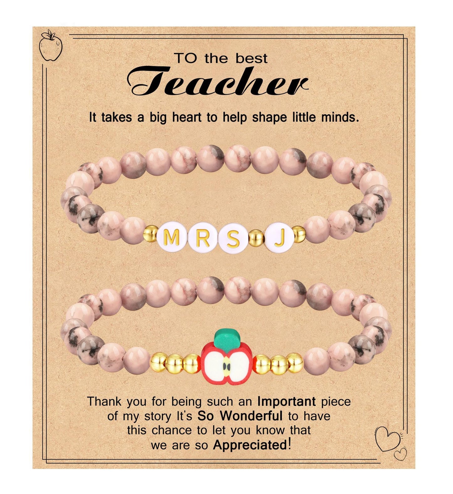 Minimalist Zebra Print Letter Geometric Hand-woven Bracelet Set for Women