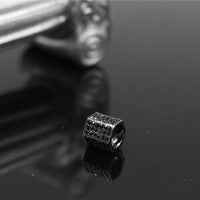 Plated Alloy Rhinestone Charm Bar