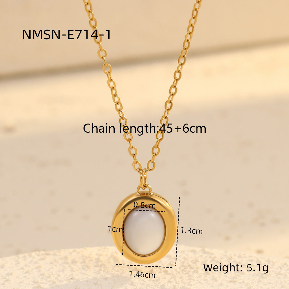 Collar con colgante de acero inoxidable con forma de corazón geométrico con incrustaciones de nácar para mujer, acabado chapado, cadena hasta la clavícula a la moda para la oficina