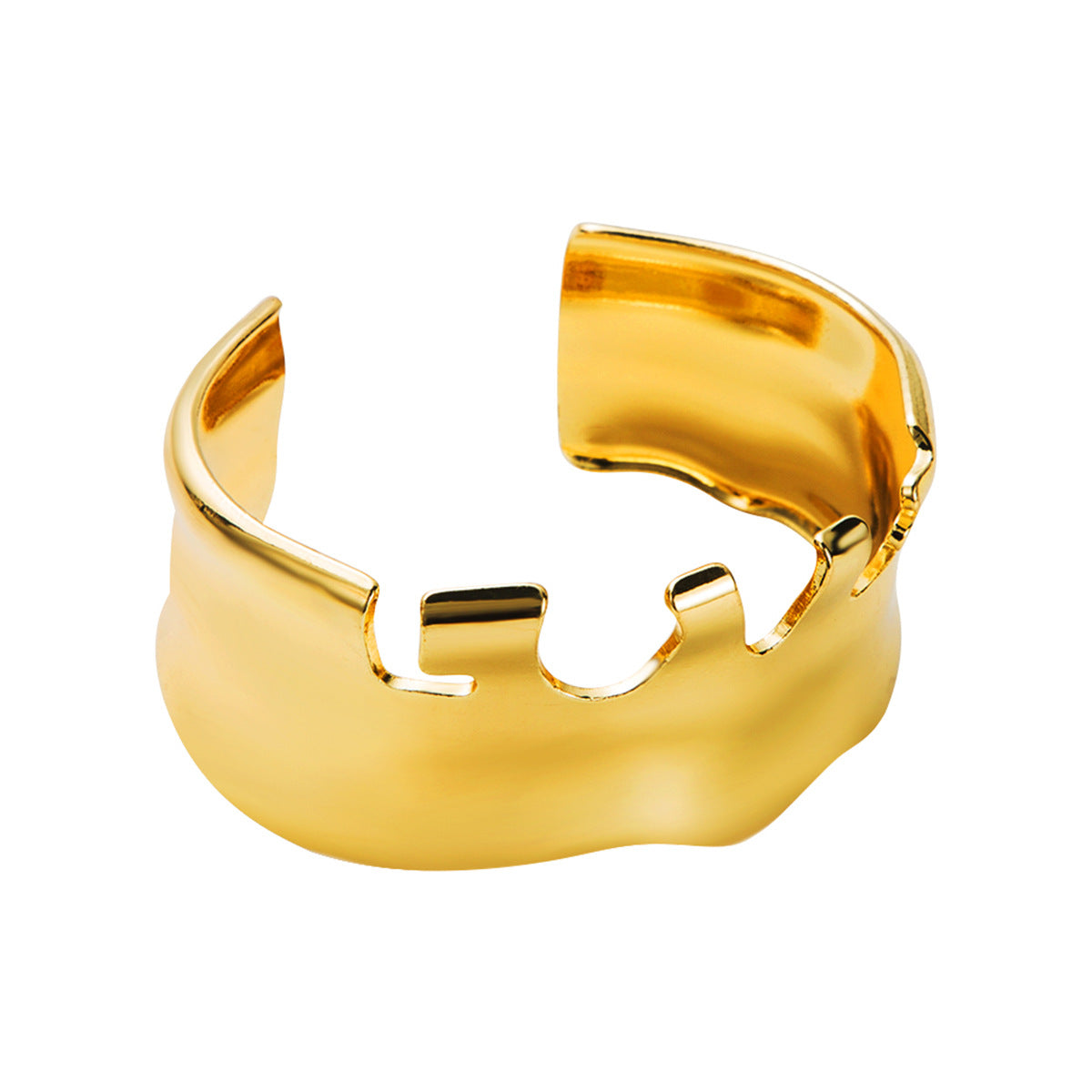 Ins Style Irregular Shape Electroplated Iron Bracelet for Women
