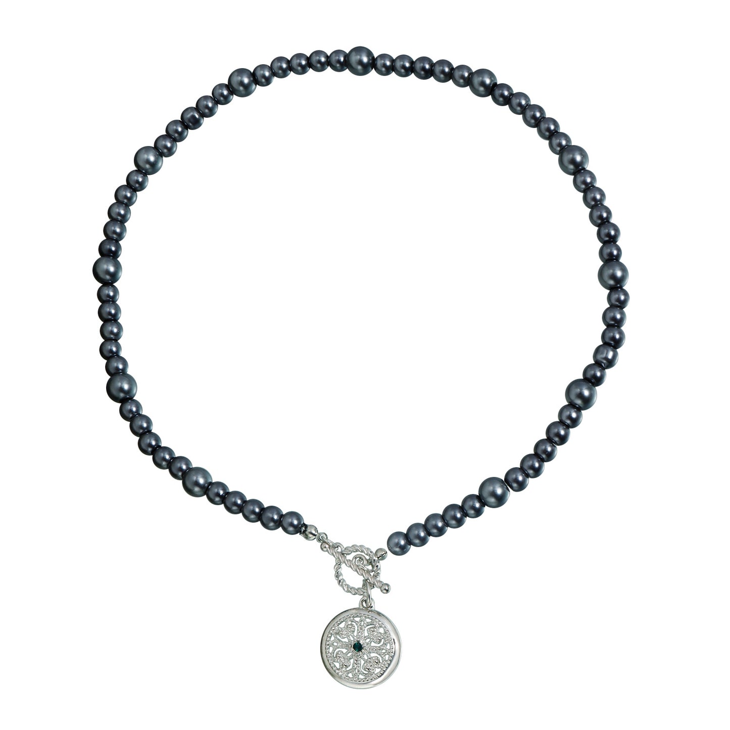 Elegant Geometric Hollow Floral Heart Alloy Plated Necklace for Women