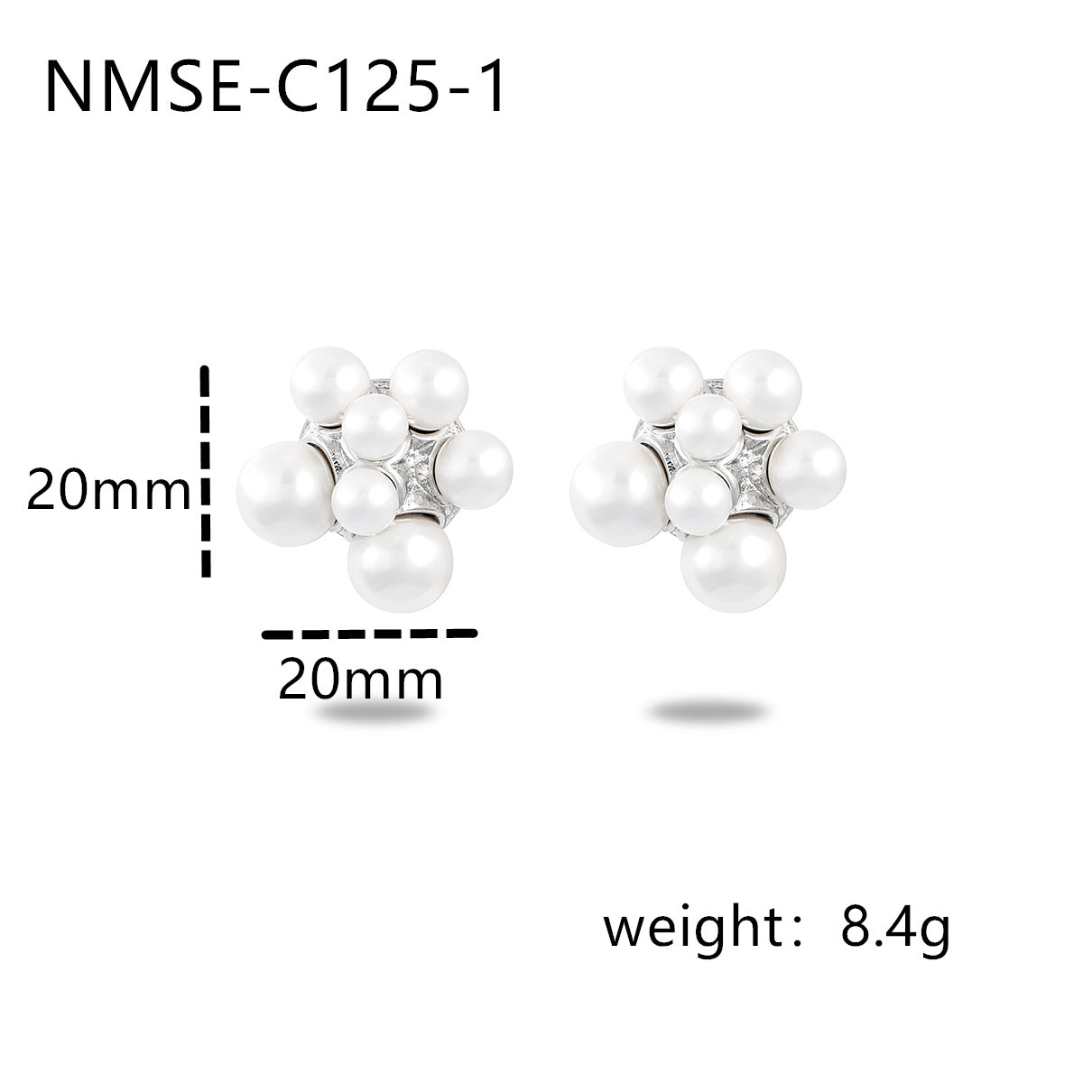 Orecchini da donna in acciaio inossidabile geometrici lussuosi e minimalisti con placcatura in oro e dettagli in perle