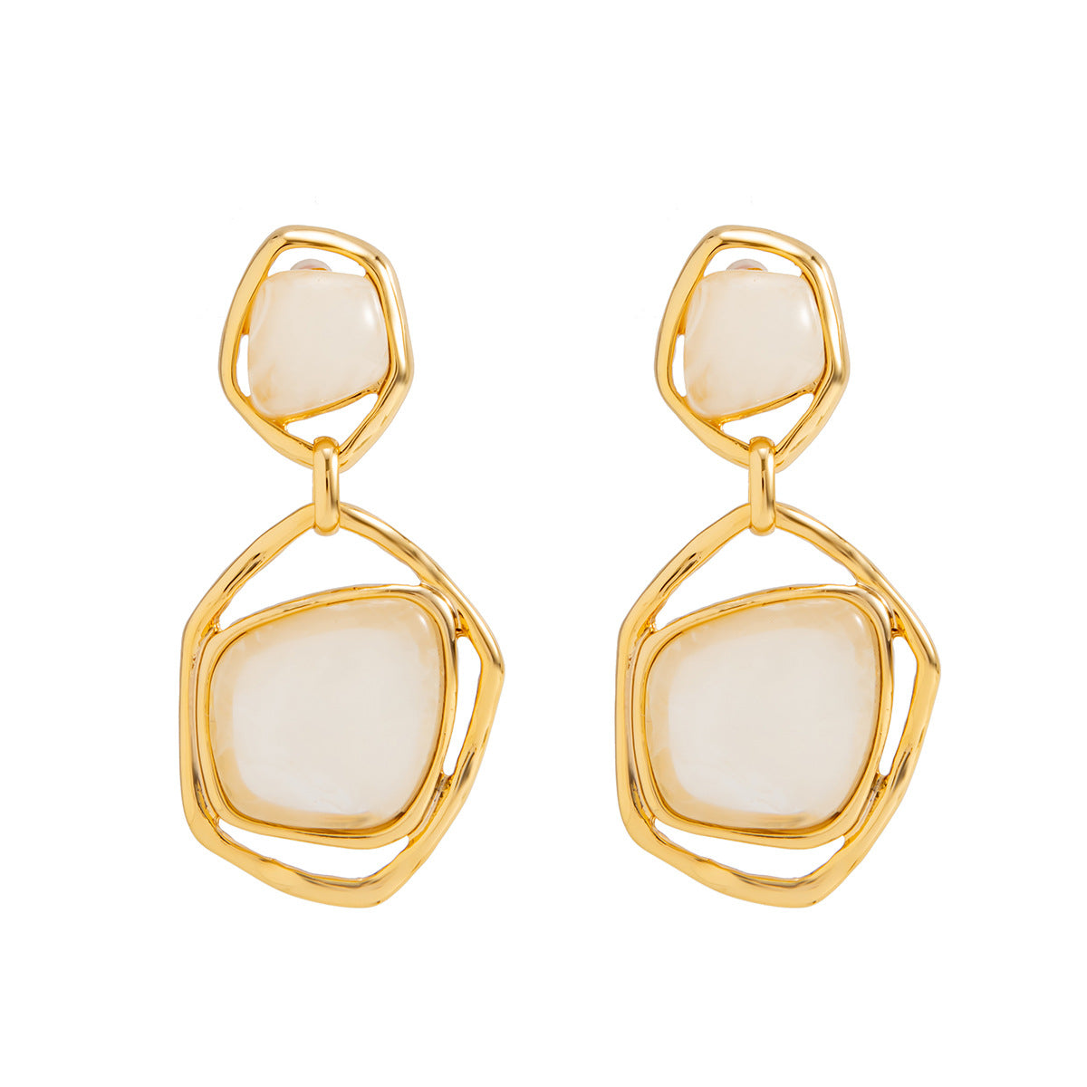 Fashion Geometric Abstract Zinc Alloy Plated Earrings for Women