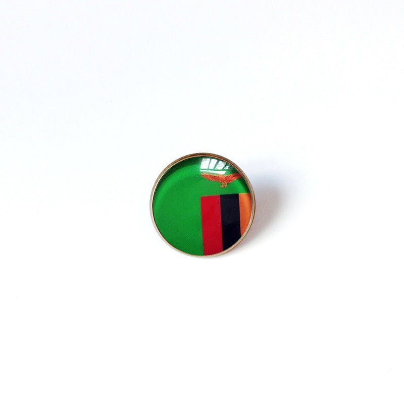 Pin de Solapa de Aleación Esmaltado Personalizado con Diseño de Bandera del Mundo para Hombres y Mujeres