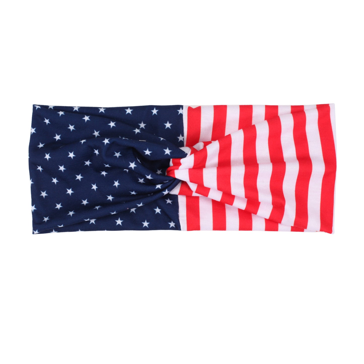 Fascia per Capelli Sportiva Stampa Foglie Bandiera Americana Rosso Bianco Blu a Strisce per Yoga Fitness Festa