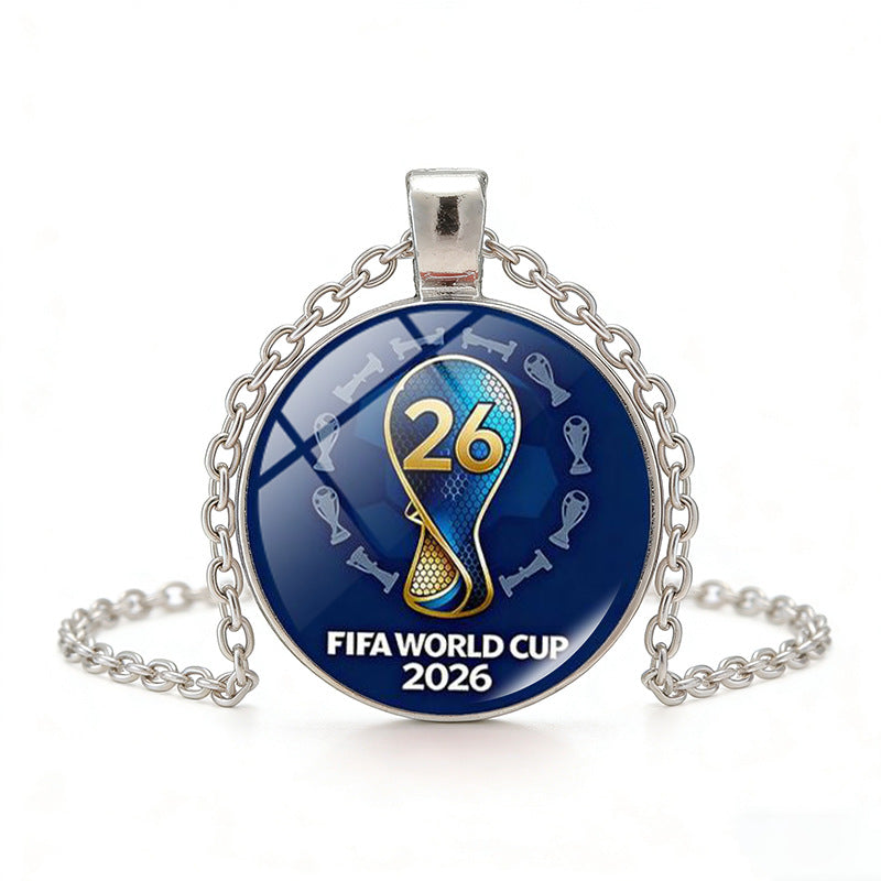 Collana unisex in lega placcata con pendente rotondo casual con cristalli geometrici