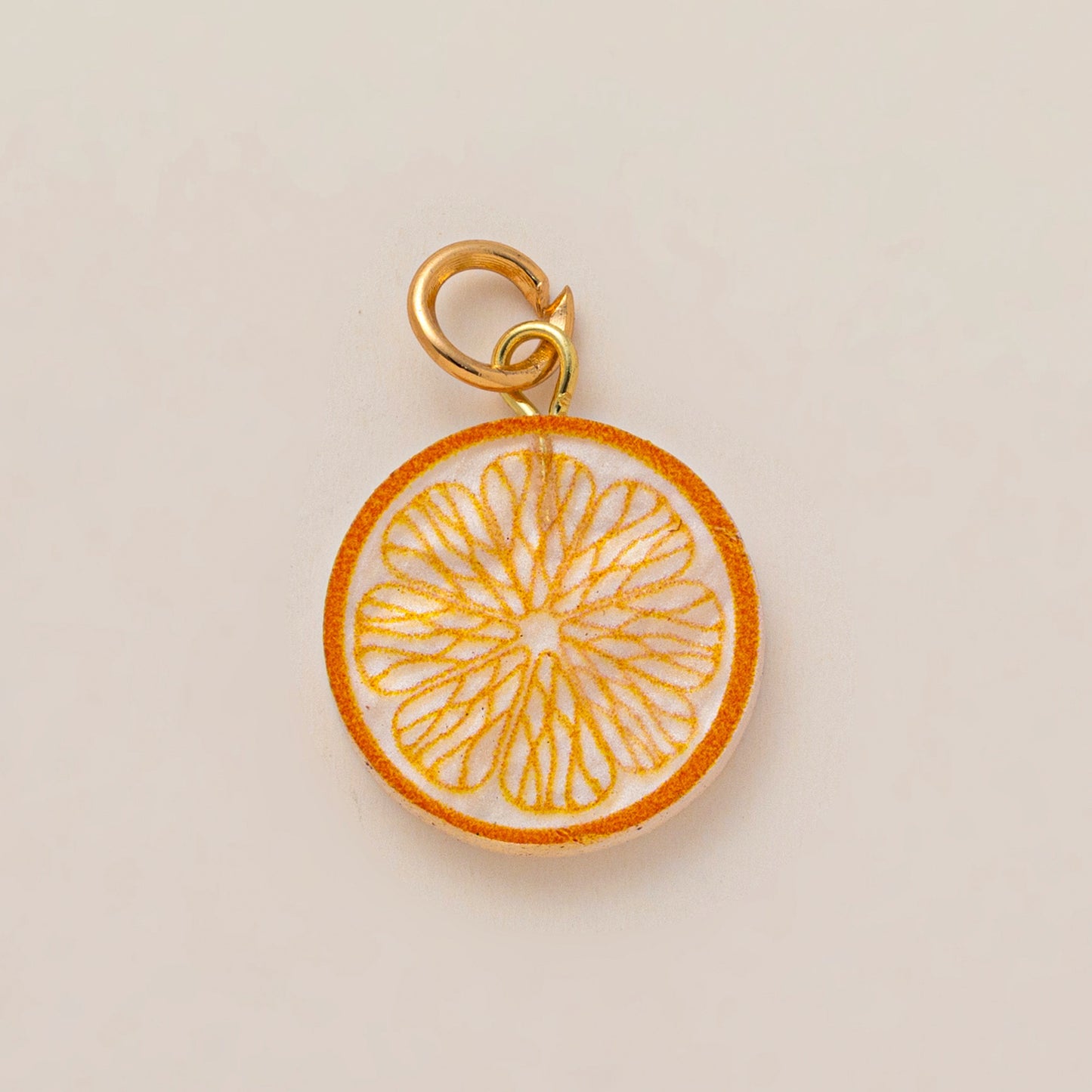 Minimalist Floral Pattern Brass PVD Plated Charm Bar