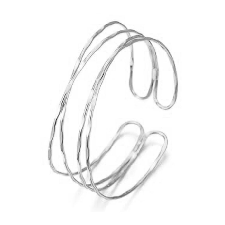 Minimalist Elegant Geometric Plated Iron Adjustable Open Arm Cuff Bracelet