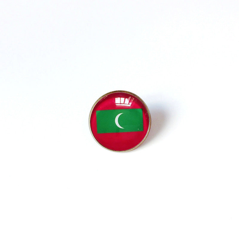 Pin de Solapa de Aleación Esmaltado Personalizado con Diseño de Bandera del Mundo para Hombres y Mujeres