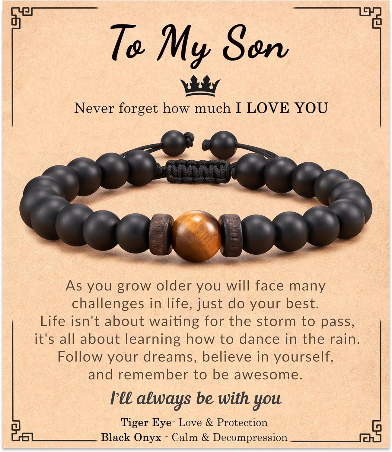 Minimalist Matte Round Geometric Natural Stone Beaded Bracelet Unisex Business Casual Wristband