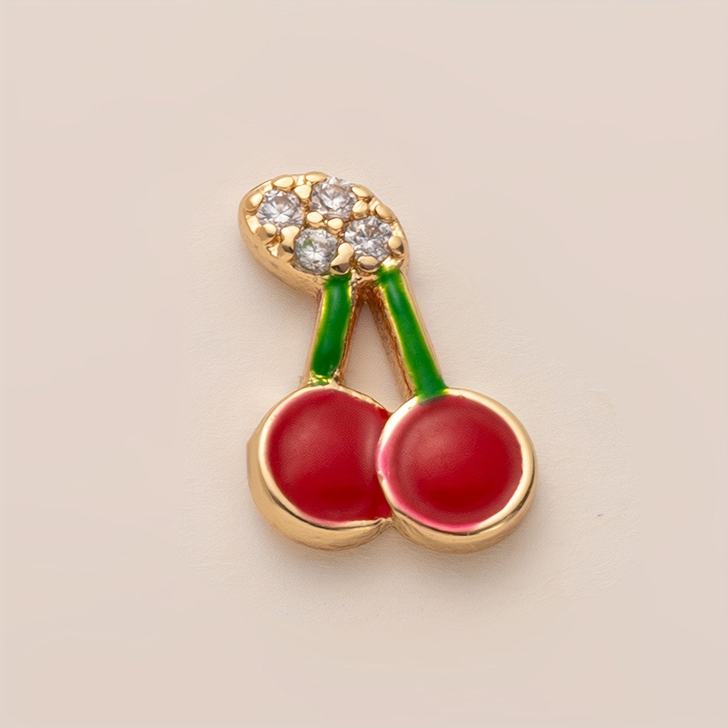 Minimalist Floral Print Brass PVD Plated Charm Bar