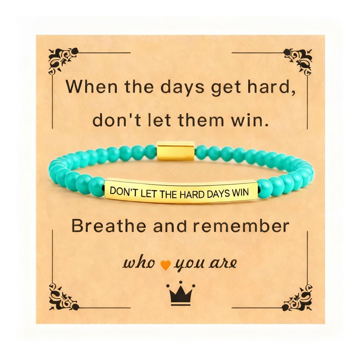 Minimalist Stainless Steel Bracelet with Black Matte Beads Blue Turquoise and Laser Engraved Gold Tube Charms Unisex Geometric Letter Jewelry