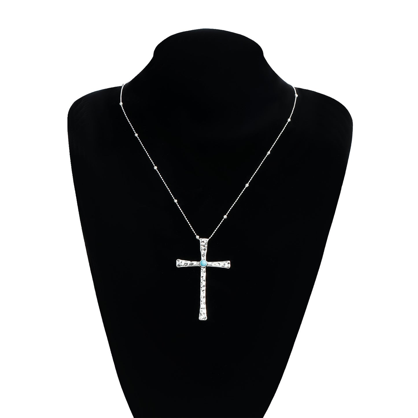 Vintage Alloy Cross Necklace Plated Pendant Chain for Women and Men