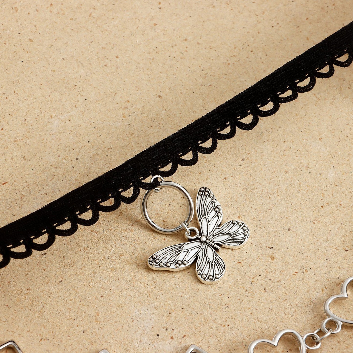 Minimalist Butterfly Hollow Heart Geometric Leg Chain for Women Alloy Summer Beach Accessory