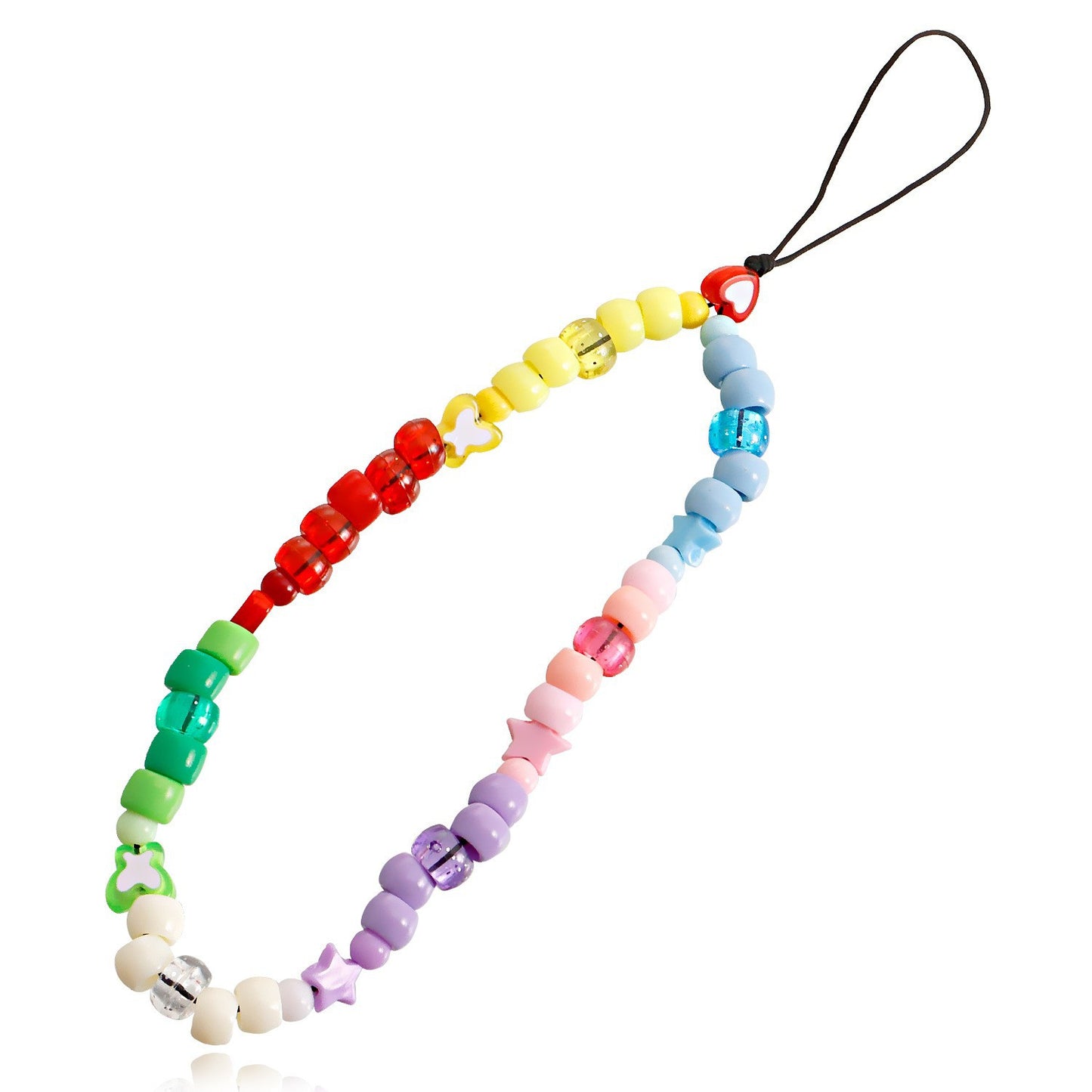 Sweet Fruit Pattern Acrylic Plated DIY Charm Bar Phone Strap