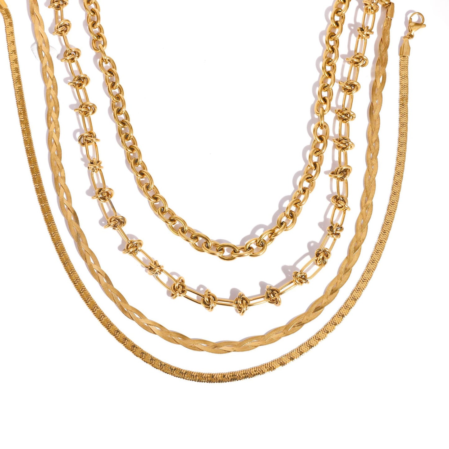 Minimalist Geometric Stainless Steel PVD Plated Necklace for Women