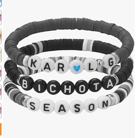 Bohemian Vintage Letter Number Beaded Bracelet Unisex Handmade Layered