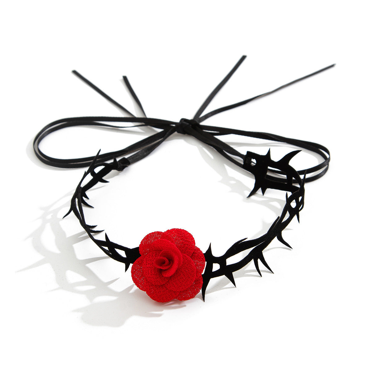 Gothic Lace Bow Cross Heart Pendant Leg Chain for Women