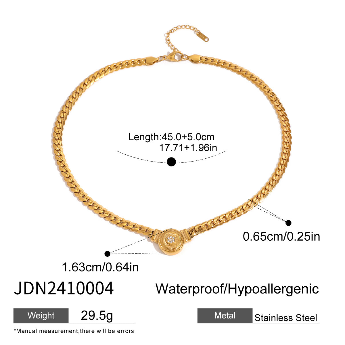 Collana Pendente Vintage a Cuore in Acciaio Inossidabile con Intarsio di Strass e Finitura Placcata da Donna