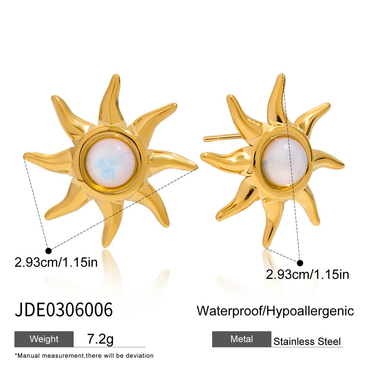 Collana da donna con ciondolo minimalista in acciaio al titanio a forma di sole e catena in acciaio inossidabile placcato