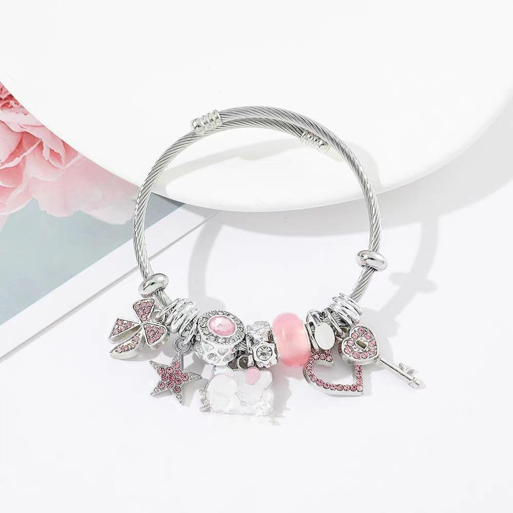 Sweet Cartoon Animal Alloy Plated Charm Bar Bracelet