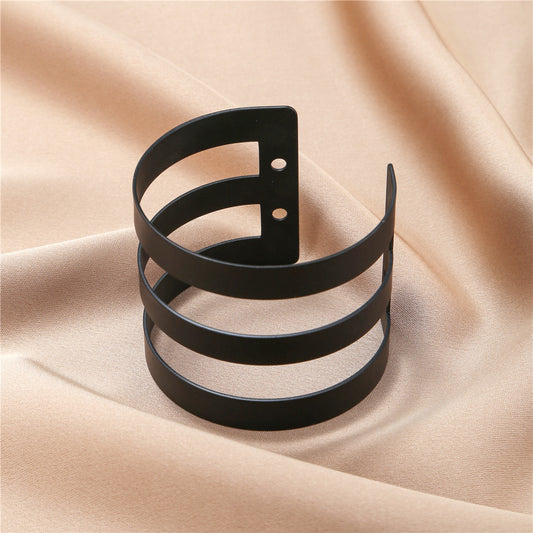 Vintage Hip-hop Punk Geometric Plated Alloy Bracelet