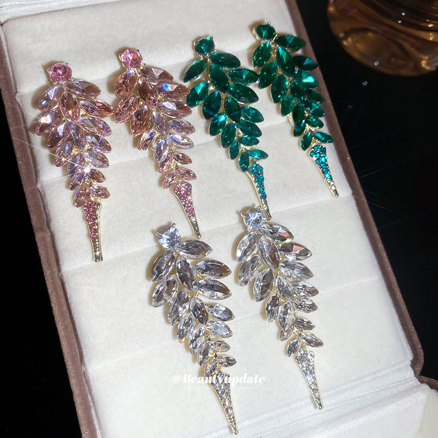 Orecchini a perno da donna geometrici eleganti rotondi con strass in lega con perni in acciaio