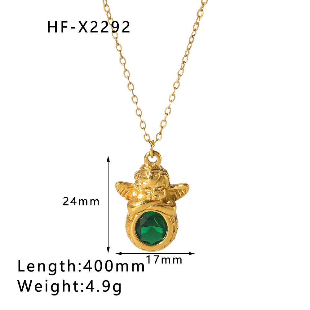 Collana Minimalista Geometrica in Acciaio Titanio con Pendente di Perla d'Acqua Dolce su Catena O, Placcata Sottovuoto in Oro 18K