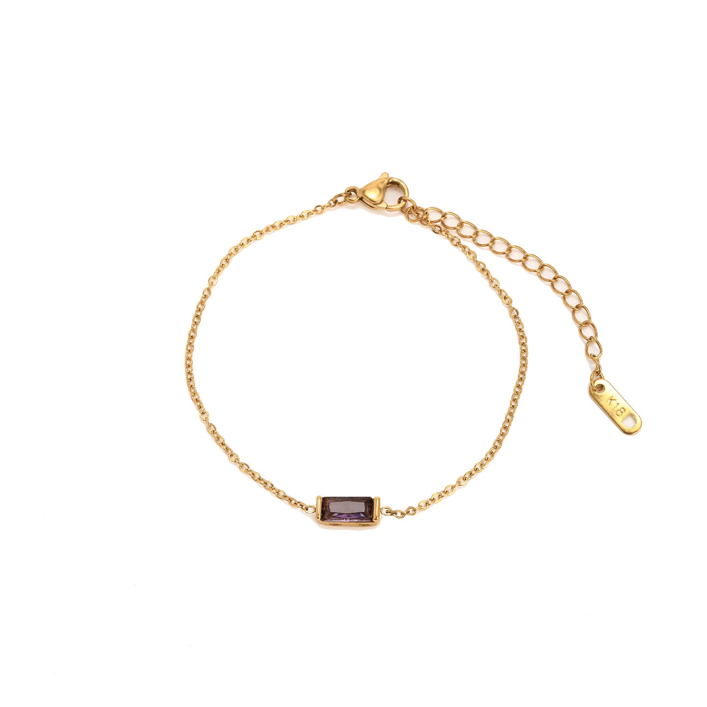 Collana Geometrica Placcata in Acciaio al Titanio con Zirconia Cubica Pietra Portafortuna Unisex
