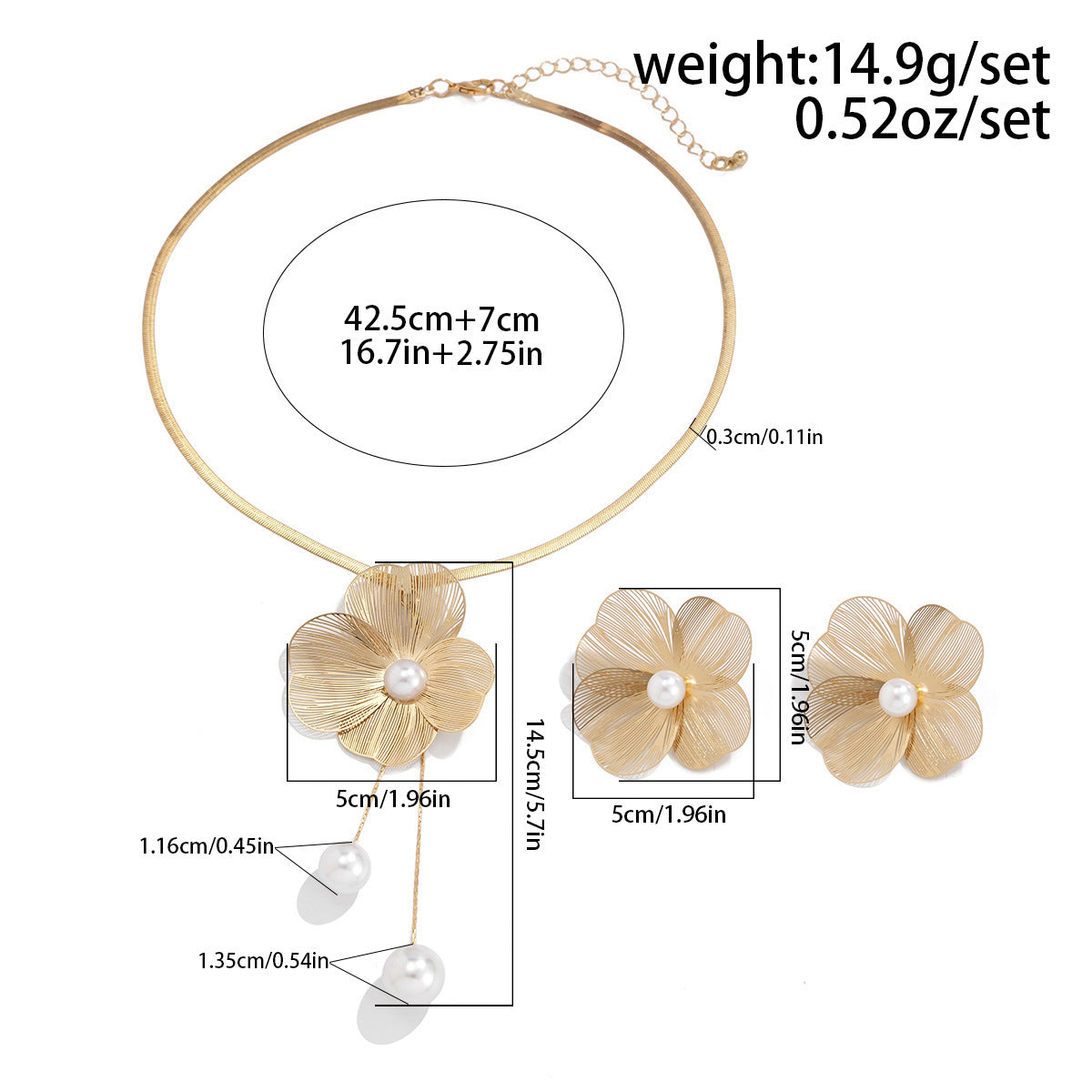 Collana Pendente Foglia di Ginkgo e Floreale Dolce e Audace con Dettagli di Perle Imitazione, Catena Serpente Stratificata, Lega Elettroplaccata, Dettaglio Nappa