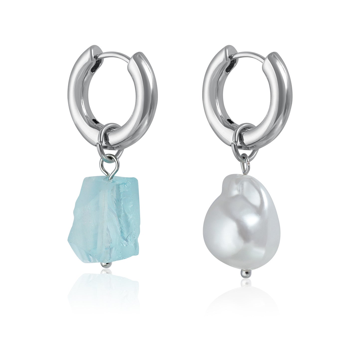 Aretes Geométricos Vintage de Aleación de Zinc con Acabado Galvanizado para Mujer