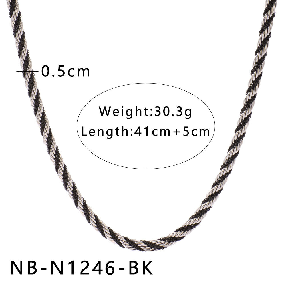 Collana Minimalista in Zirconia a Forma di Petalo in Acciaio Inox con Placcatura Sottovuoto in Oro 18K da Donna — Delicata Catena Clavicolare