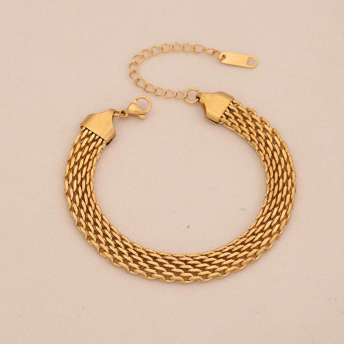 INS Style Stainless Steel Cuban Bracelet for Women with Plated Finish