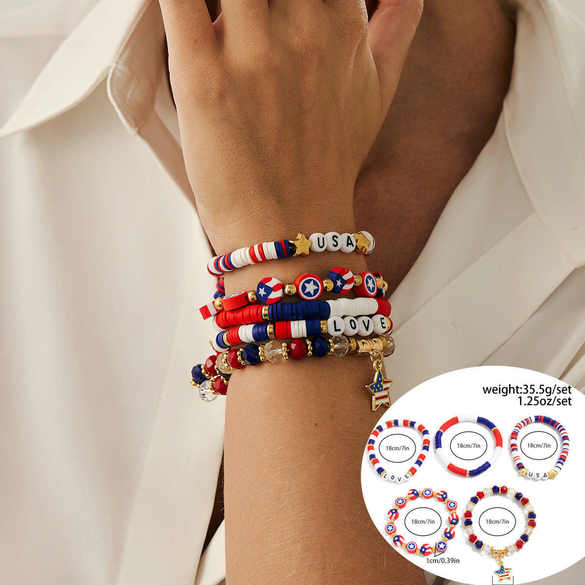 Casual Geometric Star Resin Plated Bracelet with Tassel and Cable Chain for Women