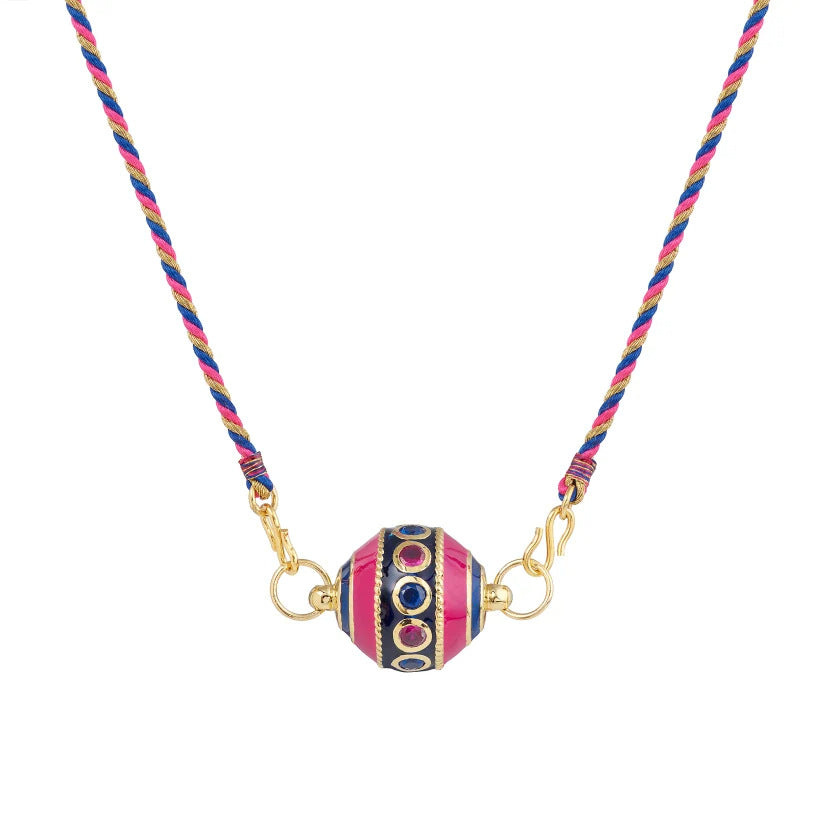 Minimalist Tarot Card Pendant Necklace for Women with Enamel Finish and Zircon Inlay on Gold-Plated Copper Chain