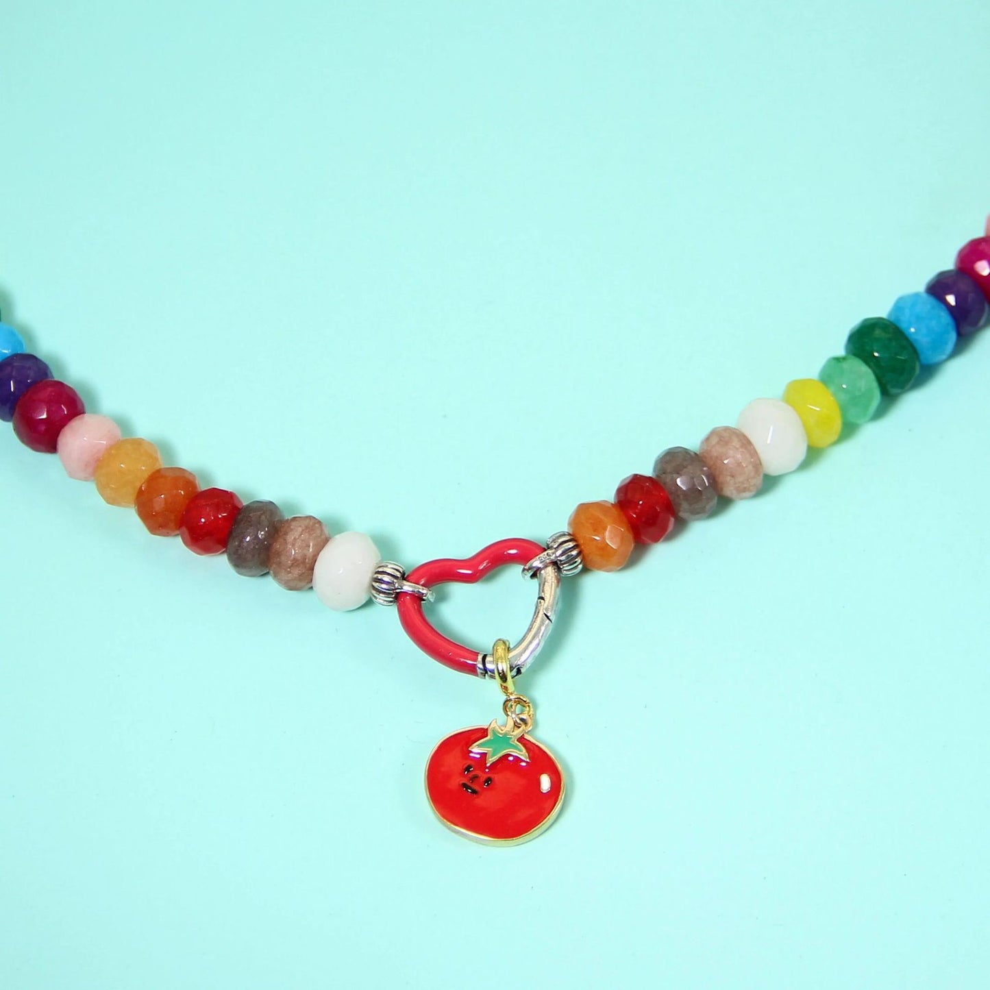 Colorful Rainbow Geometric Star Stainless Steel Drip Oil Plated Pendant