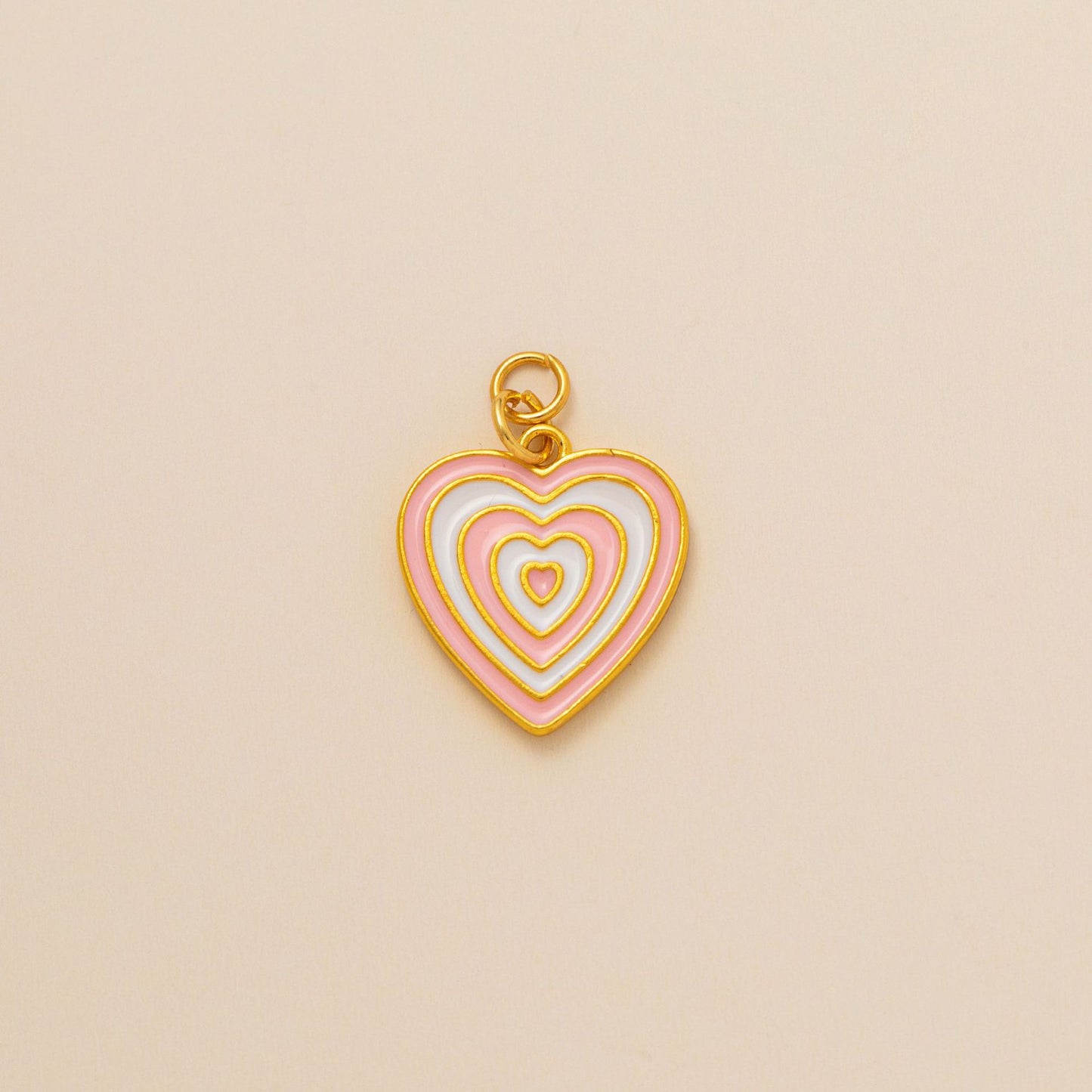 Minimalist Heart and Butterfly Brass and Ceramic Pendant Necklace